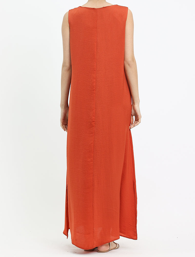 Burnt Orange Slip Dress