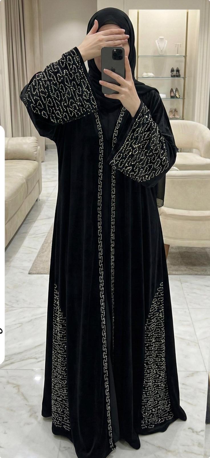 velvet abaya