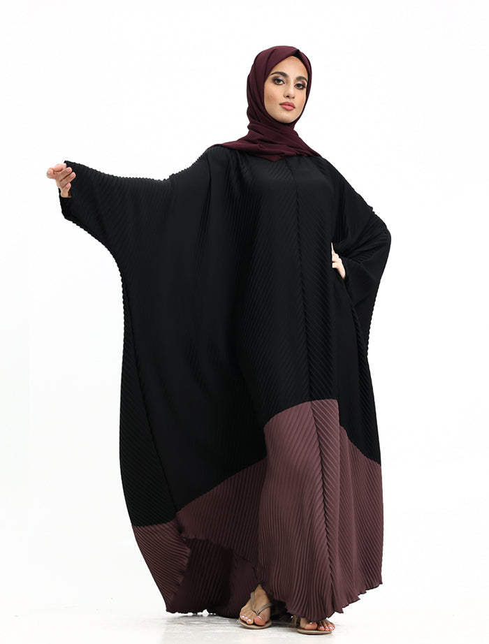 Mocha Pleated Batwing