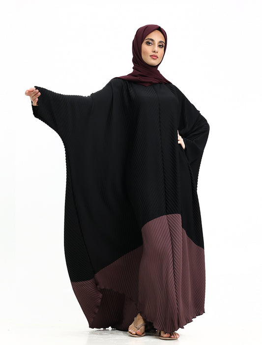 Mocha Pleated Batwing