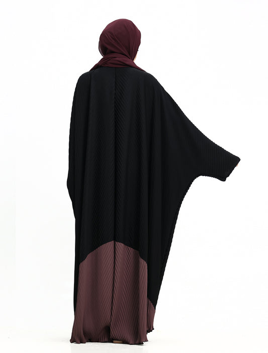 Mauve Pleated Batwing