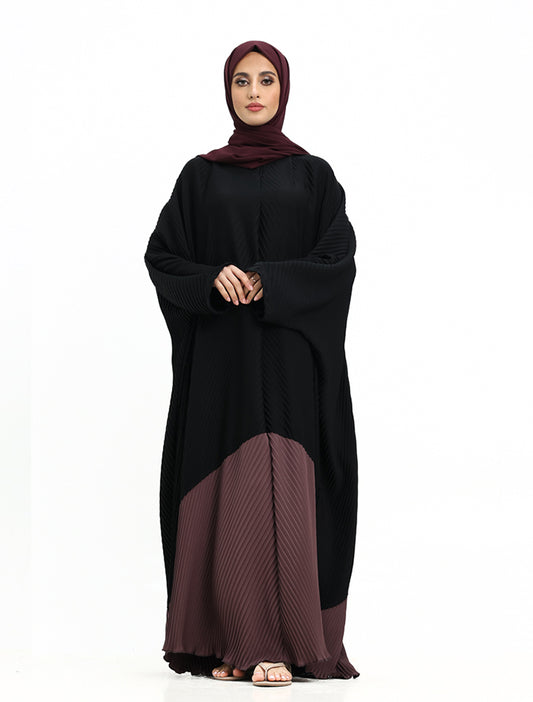 Mauve Pleated Batwing