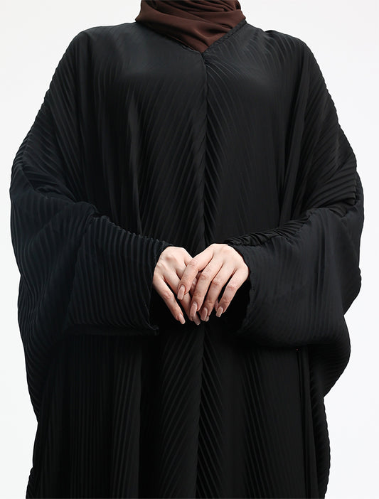 Brown Pleated Batwing