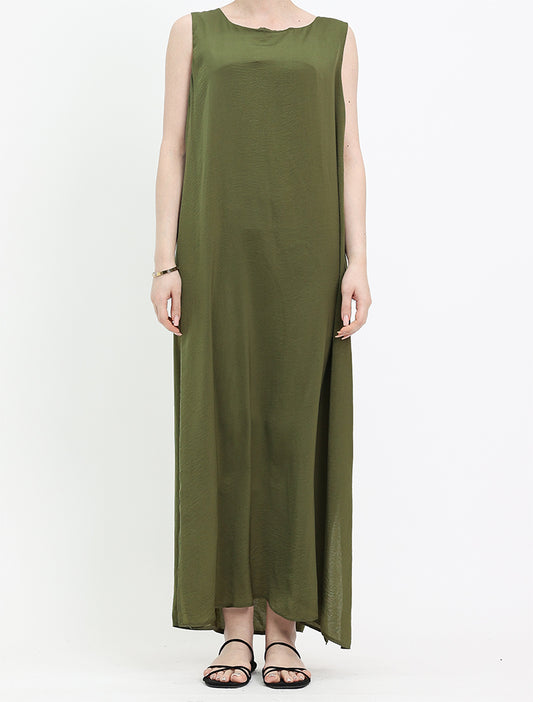 Khaki Slip Dress