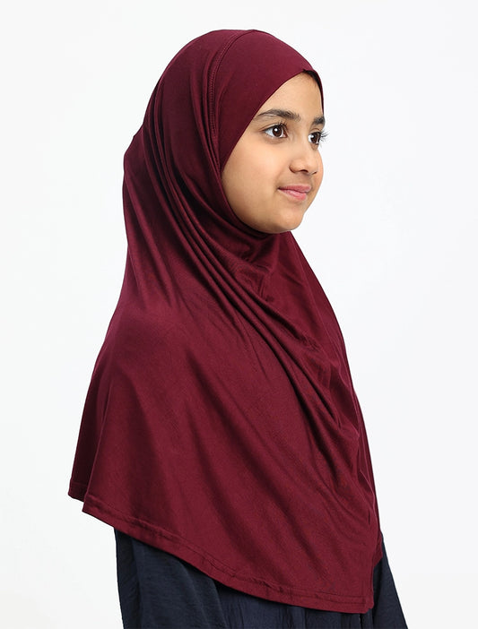 Maroon Girls Jersey Burkah