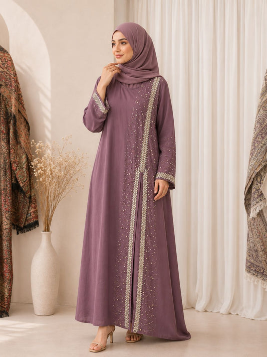 shimmer georgette abaya