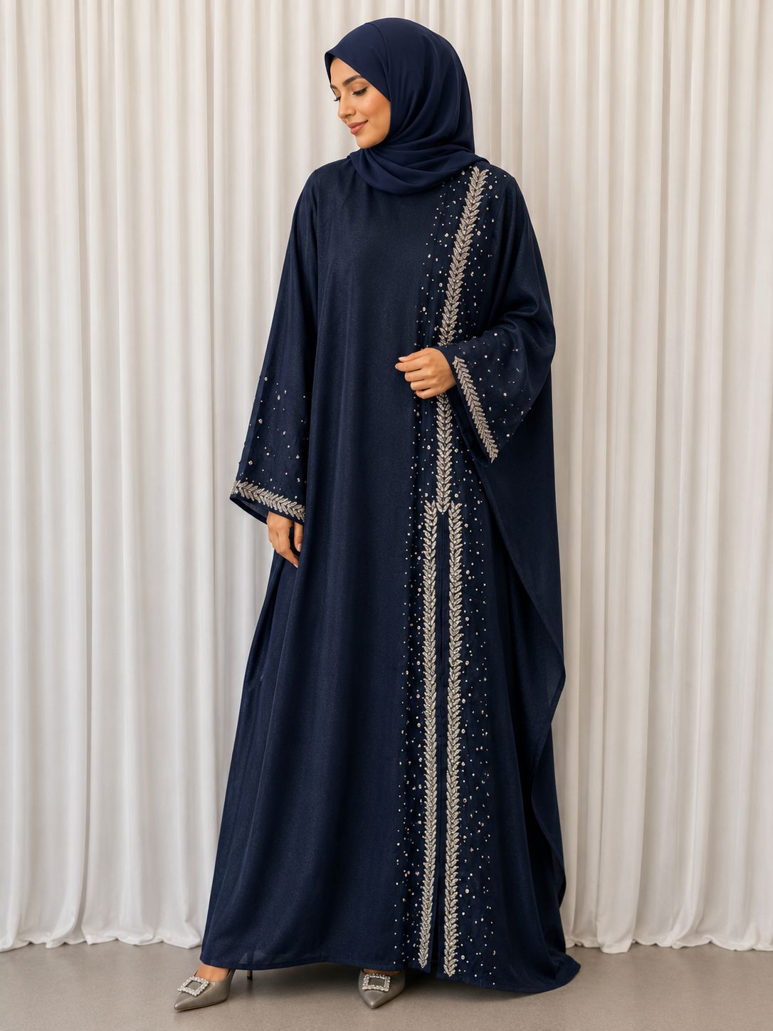 shimmer georgette abaya