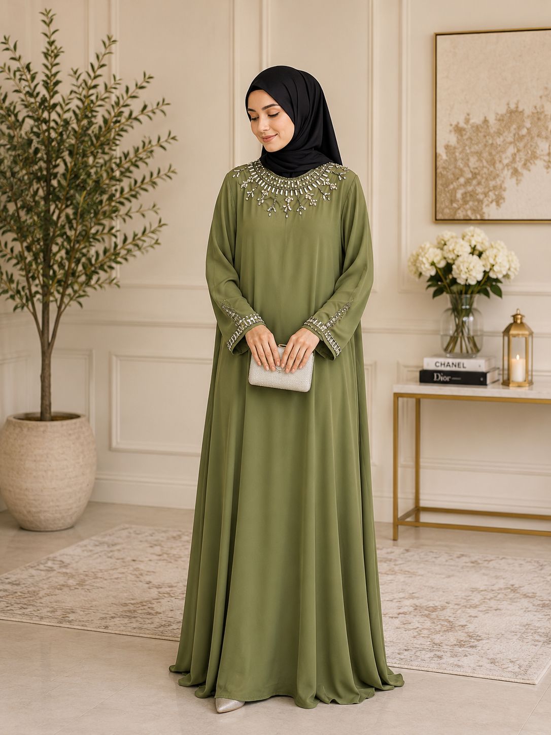 Satin abaya
