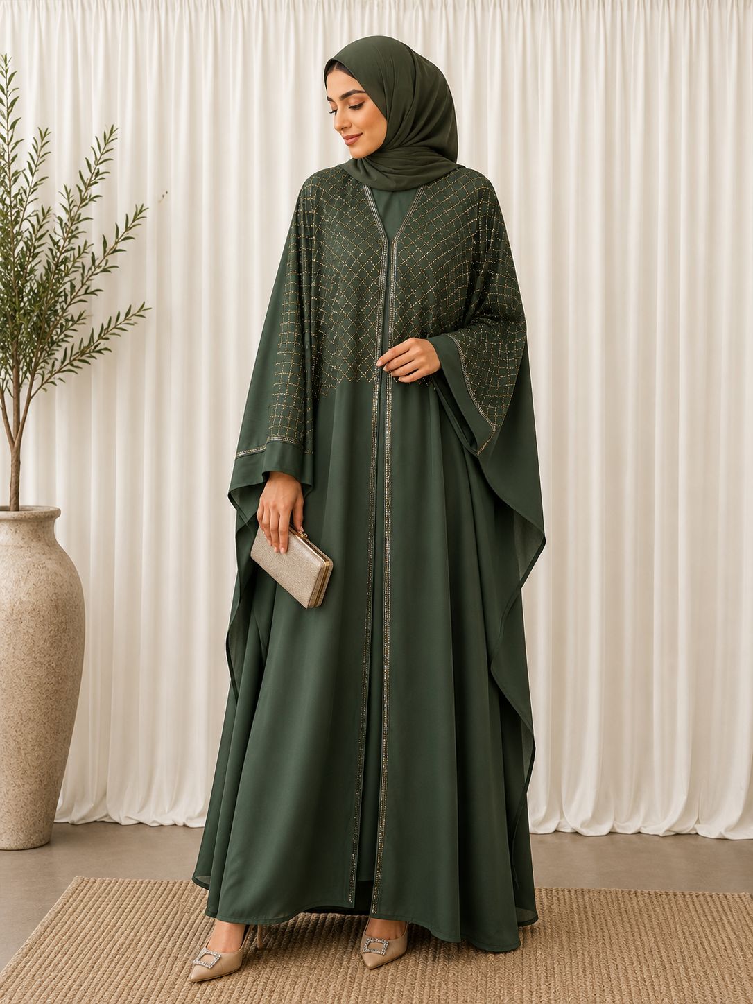 one piece georgette abaya