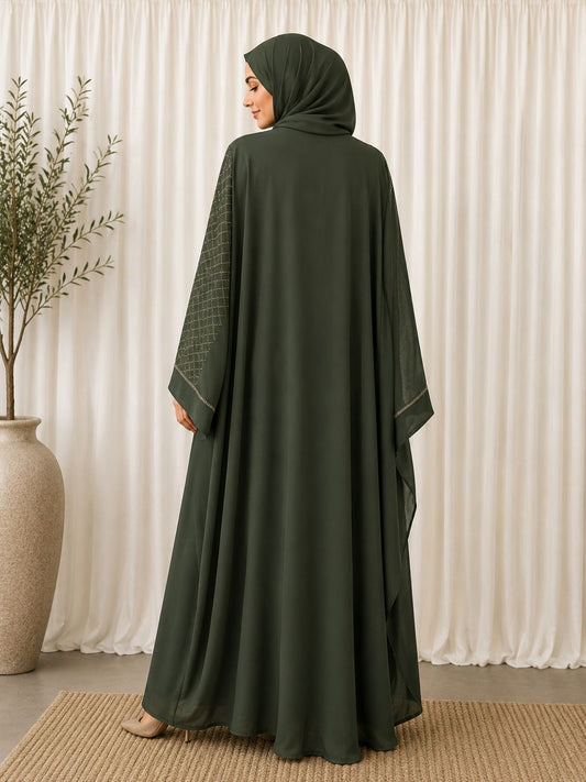 one piece georgette abaya