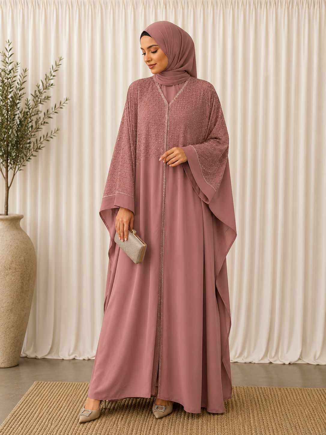 one piece georgette abaya