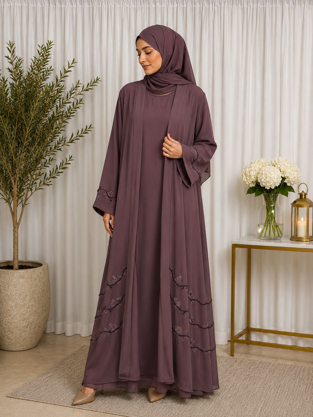 satin abaya
